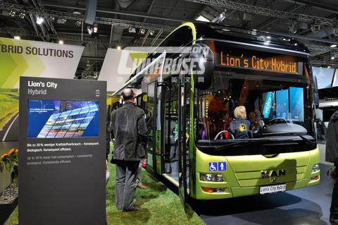 第63届汉诺威商用车展现场展车图片报道——曼混合动力城市客车