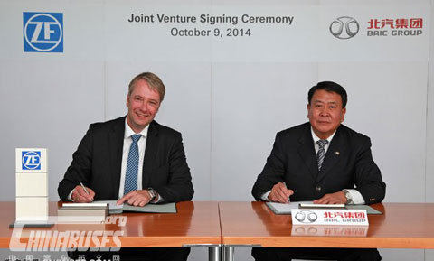 采埃孚和北汽将建立合资企业