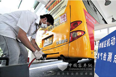 佛山市禅城区检测尾气排放焦点指向公交车