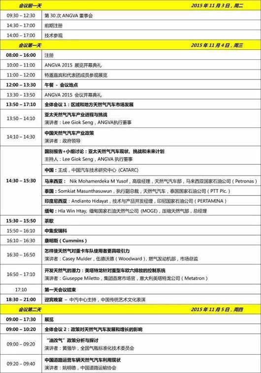 第六届亚太天然气汽车协会国际会议暨展览（ANGVA2015）11月在成都举行