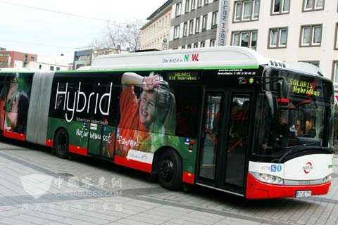 德国波鸿的Solaris Urbino 18 公交车采用了艾里逊混合动力系统