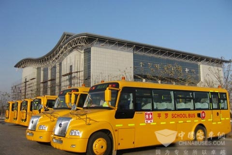 40辆装配玉柴机的校车在宁夏交付使用