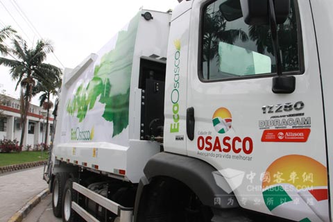 EcoOsasco车队配备的VW17.280型卡车全部装配艾里逊3000系列全自动变速箱
