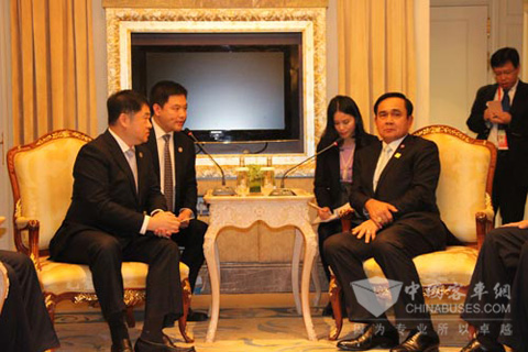 泰国总理巴育在北京接见了橡胶谷集团董事长兼总裁张焱