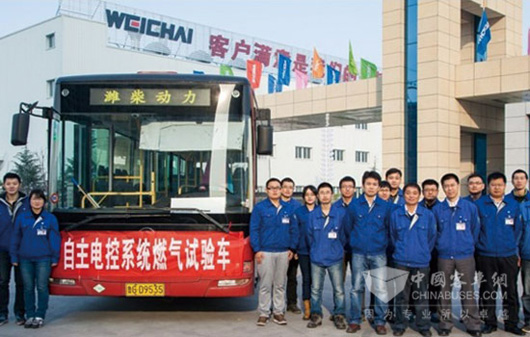 潍柴自主电控系统成功配套燃气发动机 